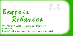 beatrix ribarics business card